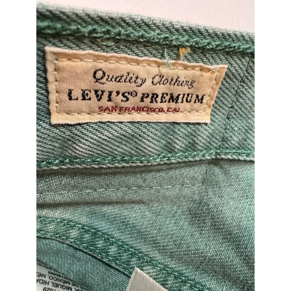 Women's Levi 501 Premium Jeans Green Size 28 X 26